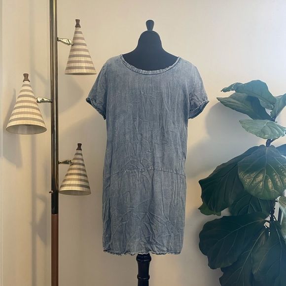 Vintage | Light Wash Denim Shift Dress - Picture 4 of 6